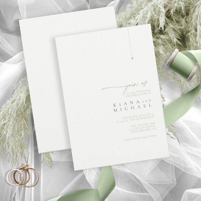 Simply Chic Wedding Pearl White ID1046 Invitation (Creator Uploaded)