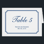 Simply Chic Wedding Table Number Card<br><div class="desc">This Simply Chic table number card instantly adds a modern,  elegant touch to your tabletop. Available in a variety of colours. Custom colours available upon request.</div>