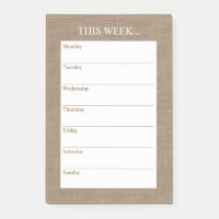 Simply Chic Weekly Planner | Rustic Burlap