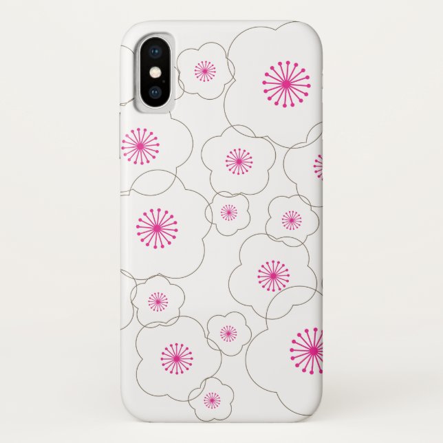 Simply Chic White Cherry Blossoms Case-Mate iPhone Case (Back)