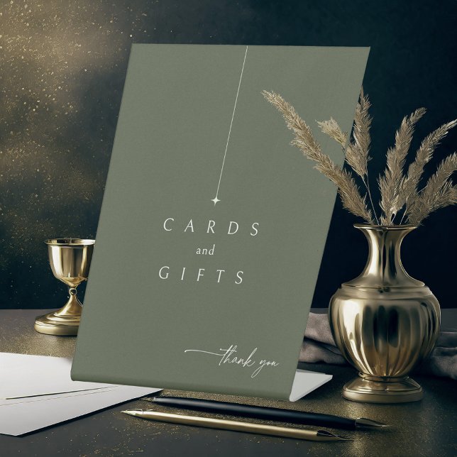 Simply ChicWedding Cards Gifts Moss Green ID1046 Pedestal Sign (Creator Uploaded)