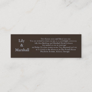 Simply Chocolate Wedding Invite