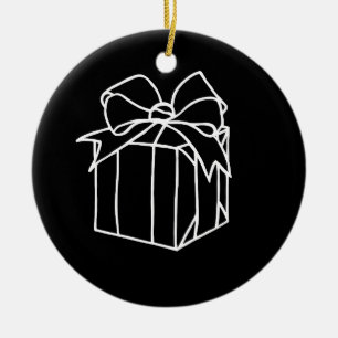 Simply Christmas Collection - Present  Ceramic Tree Decoration