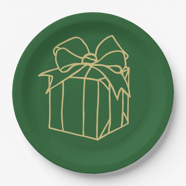 Simply Christmas Collection - Present Paper Plate (Front)