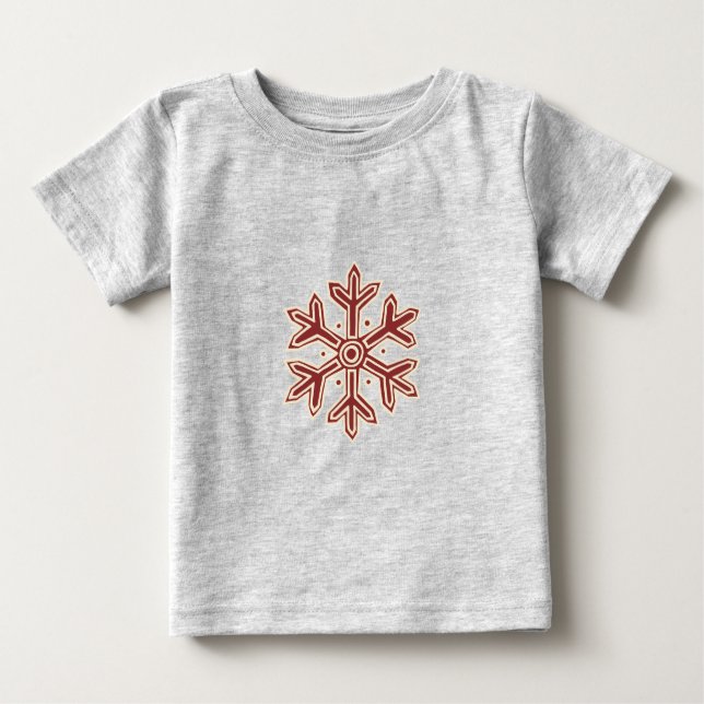 Simply Christmas Collection - Snowflake Baby T-Shirt (Front)