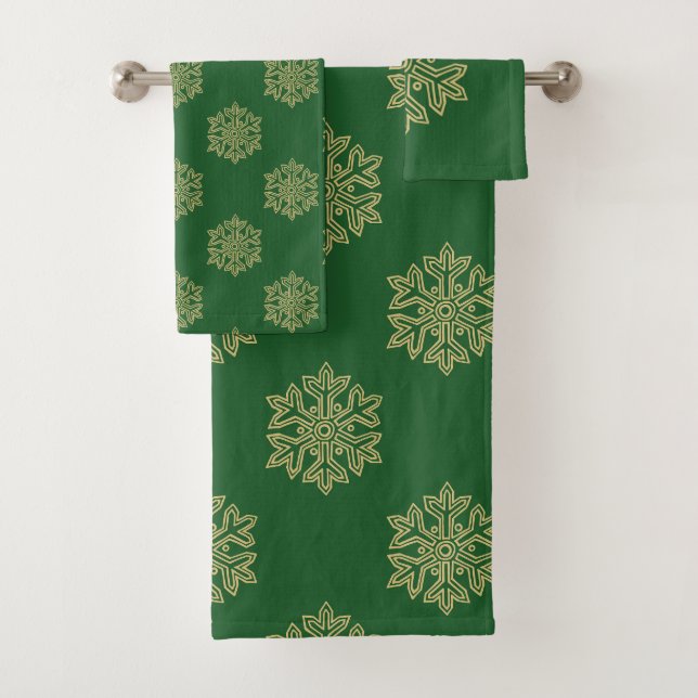 Simply Christmas Collection - Snowflake Bath Towel Set (Insitu)
