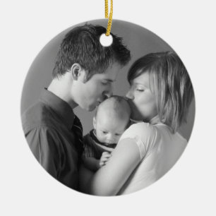 Simply Christmas Custom Photo Ornament