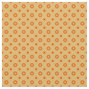 Simply Citrus Lemon Slices Floral Tiled Pattern Fabric