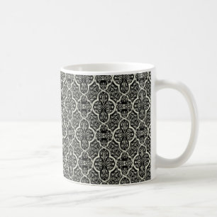 Simply Classic Damask Mug, Black Coffee Mug