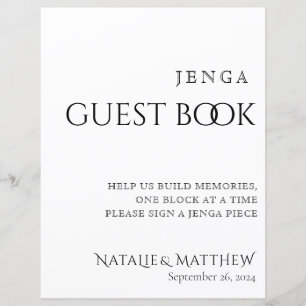 Simply Classic Jenga Guest Book Wedding