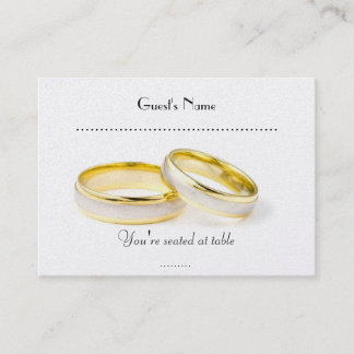 Simply Classic Wedding Rings & Table Placecard