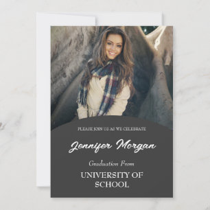 Simply Classy Photo Graduation Invitation
