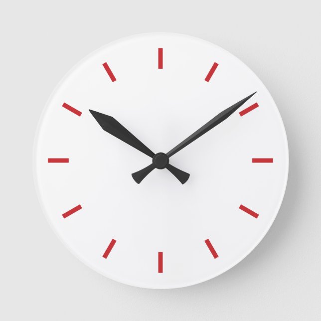 Simply clock with red dials (Front)