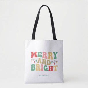 Simply Colourful Merry And Bright String Lights Tote Bag