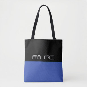 Simply colours BLUE & your Text Tote Bag