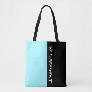 Simply colours CYAN BLUE & your Text Tote Bag