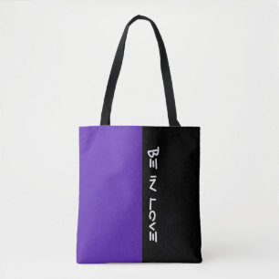 Simply colours DARK VIOLET & your Text Tote Bag