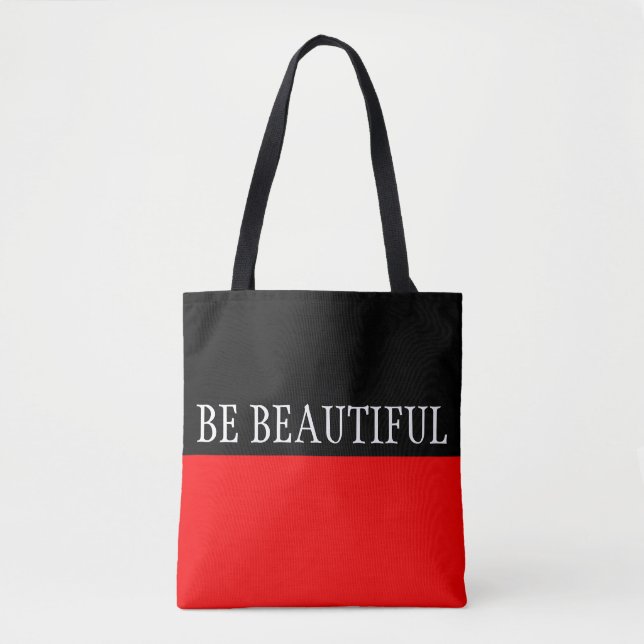 Simply colours FIRE RED & your Text Tote Bag (Front)