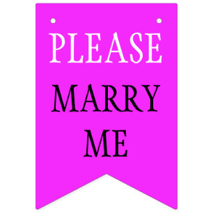 Simply colours & your Text: PLEASE MARRY ME Bunting