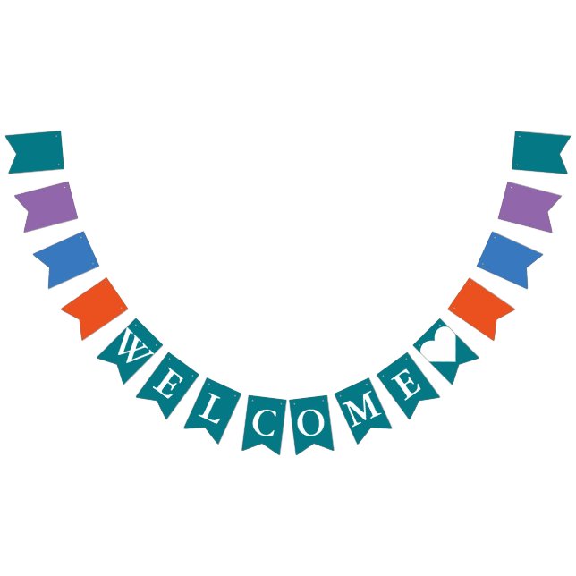 Simply colours & your Text: WELCOME Bunting (All)