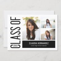 Simply Cool Editable Colour Graduation Invitation