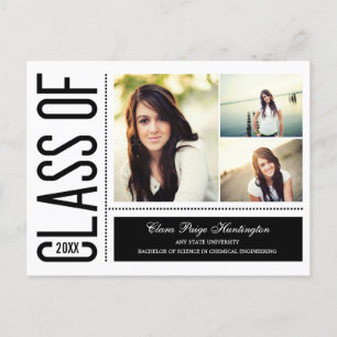 Simply Cool Graduation Announcement/Invitation Invitation Postcard