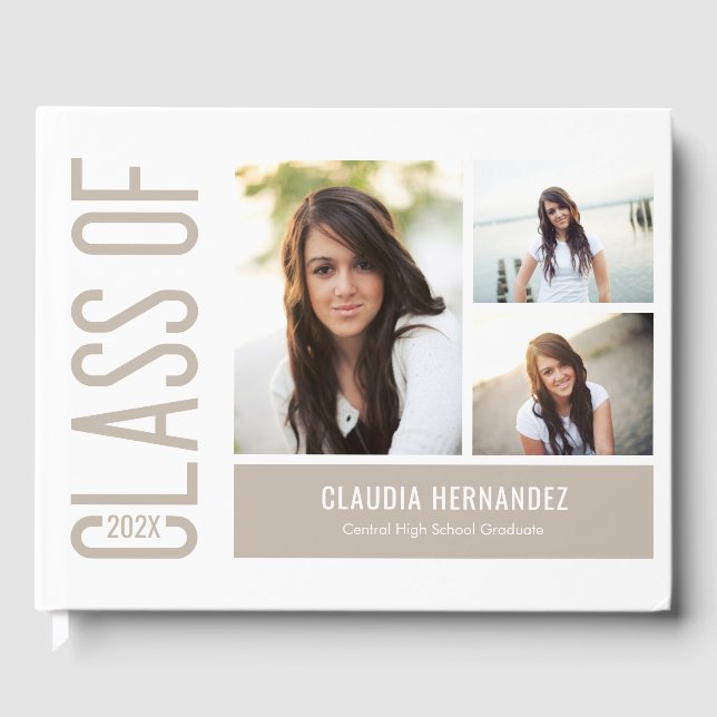 Simply Cool Graduation Party Guest Book (Front)