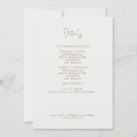Simply Cream Wedding Details II Enclosure
