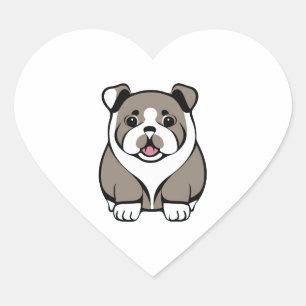 Simply cute dog heart sticker