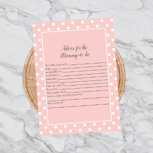 Simply Cute Pink Bow Advice For New Mum Game Invitation