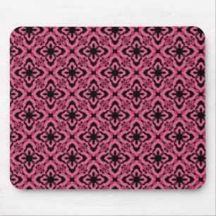 Simply Dazzling Damask Mousepad, Pink Mouse Pad