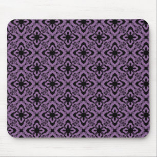 Simply Dazzling Damask Mousepad, Purple Mouse Pad