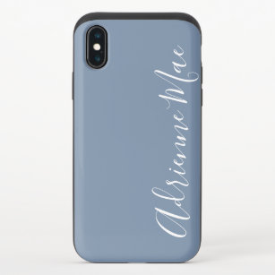 Simply Denim Blue Personalised Uncommon iPhone X Slider Case