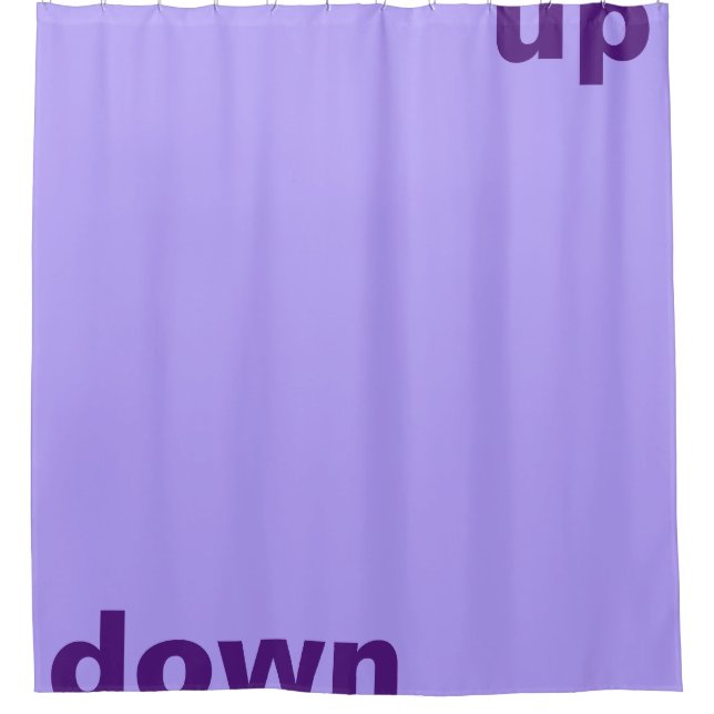 Simply design "rectangle light violet up down" shower curtain (Front)