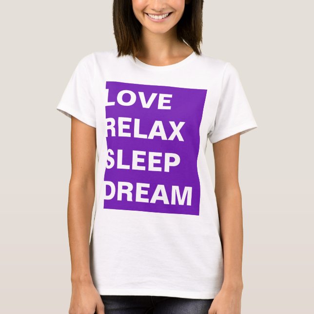 Simply design rectangle purple PHILOSOPHY OF LIFE T-Shirt (Front)