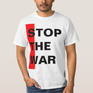 Simply design "rectangle red STOP THE WAR" T-Shirt