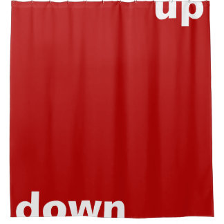 Simply design "rectangle red up down" + your idea shower curtain