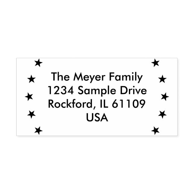 Simply Design Stars - Your Address & ideas Self-inking Stamp (Design)