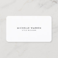 Simply Elegant Blogger Minimal Business Card
