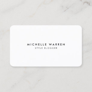 Simply Elegant Blogger Minimal Business Card