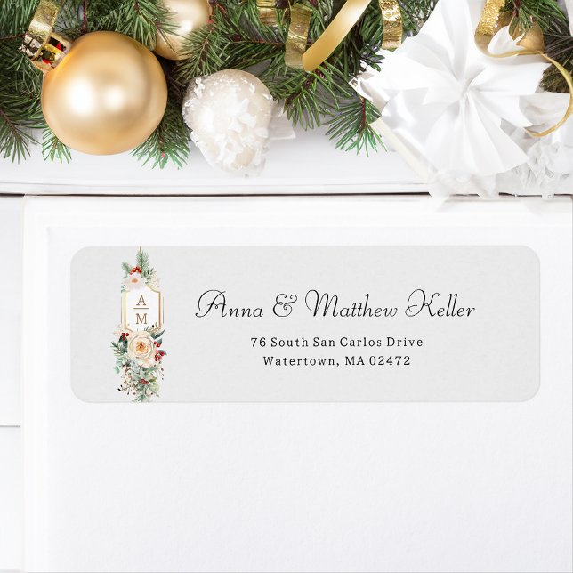 Simply Elegant Christmas Floral Monogram (Creator Uploaded)