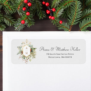 Simply Elegant Christmas Floral Monogram