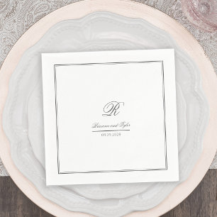 Simply Elegant Classic Wedding Monogram Napkins