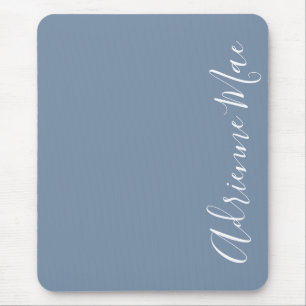Simply Elegant Denim Blue Personalised Mouse Pad
