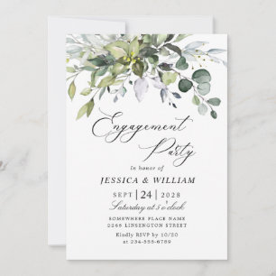 Simply Elegant Eucalyptus ENGAGEMENT PARTY Invitation