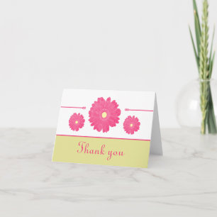 Simply Elegant Gerbera Daisies Thank You Card