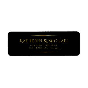 SIMPLY & ELEGANT GOLD FRAME RETURN ADDRESS