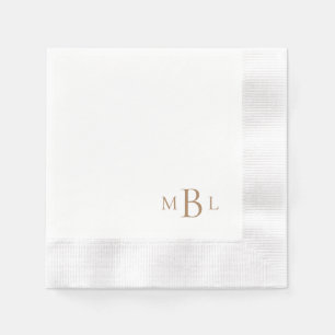 Simply Elegant Gold Monogram Coined Napkin