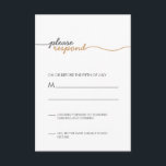 Simply Elegant Gold Response<br><div class="desc">Simple yet chic, this invitation is perfect for any venue, anytime of the year! Clean and classic typography allow the bride & groom to take centre stage. Designed exclusively for Zazzle, this wedding invitation is Deep Grey on white, with a hint of Gold. Matching Invitation and Save-the-Dates are also available...</div>