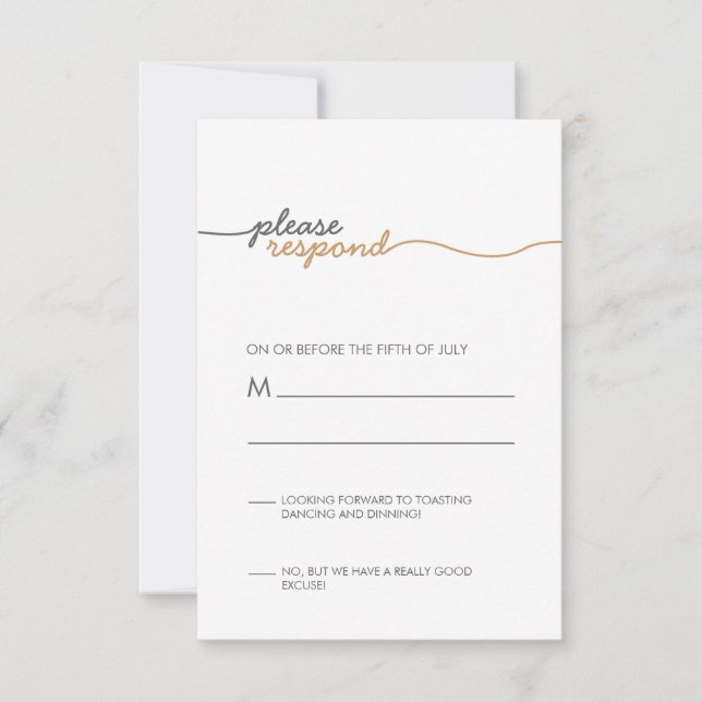 Simply Elegant Gold Response (Front)